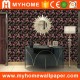 2017 Hot Sale 1.06*15m Korea Wallpaper, Black Damask Flower Wall Paper