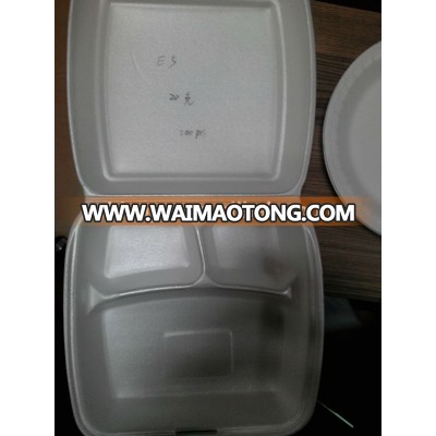 8" disposable single compartment foam food box