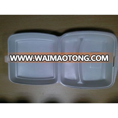 9" x 9" 3 compartment foam food container