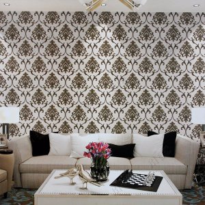 2017 New Design Damask Italian Classic Cheap Price Wall Decorative Wall Paper for Wall Decors